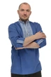 Вишиванка Golfstream Модерн 54 Блакитний з білою вишивкою (020067) - зображення 4
