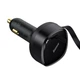 Автомобільний зарядний пристрій Baseus Enjoyment Retractable 2-in-1 Car Charger C+L 30W CGTX000001 Black - зображення 4