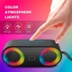 Бездротова портативна колонка Bluetooth з LED підсвічуванням BKK K215 |BT5.2, TWS, AUX/TF/USB/FM, 2*5W| Чорний - зображення 2