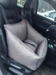 Автокресло сумка-переноска лежак для собак животных автомобильная переноска 50х 45 см полностью съемный чехол Темно-серый - изображение 2