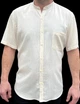 Рубашка мужская BOSMEN бежевая воротник стойка с коротким рукавом льон LINO-CREMA 4XL - изображение 1