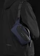 Універсальна чоловіча багатофункціональна сумка Dark Blue Compact No Brand 1220-01 Темносиній - зображення 3