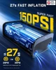 Портативный&nbsp;насос компрессор Fanttik X9 Pro для накачки шин с цифровым экраном и фонарем - изображение 2