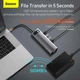 USB-хаб Type-C 11-in-1 Baseus Metal Gleam Series Multifunctional HUB Docking Station сірий (CAHUB-CT0G) - зображення 6