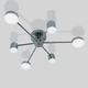 Люстра світлодіодна LED в стилі LOFT на 6 модулів срібна Свет SY-7800/6 CR - зображення 5