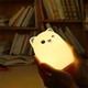 Детский силиконовый LED ночник Котик cветильник аккумулятор - изображение 1