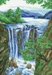 Набір алмазної вишивки Алмазна мозаїка ВОДОСПАД 40x58 см (DM-045) - зображення 1