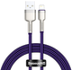 Кабель зарядный Baseus USB - Lightning Cafule Metal Lightning 2.4 A 1 м Purple (CALJK-A05) - изображение 1