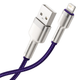 Кабель зарядный Baseus USB - Lightning Cafule Metal Lightning 2.4 A 1 м Purple (CALJK-A05) - изображение 3