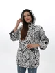 Куртка демисезонная удлиненная с капюшоном женская Favoritti Print Тон 101 В-1292 44 Черная (4900000273113) - изображение 3