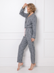 Piżama Aruelle Elaine pajama long L Szara (5903815465437) - obraz 3