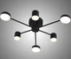 Люстра потолочная светодиодная-LED черная DIMMER 72w Sneha (9961867800/6 BLACK) - изображение 2