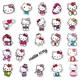 Наклейки многоразовые водоотталкивающие наклейки Hello Kitty, куроми аниме -50шт Хелло Китти стикербомбинг генишен импакт на авто телефон ноутбук стену Водостойкие стикеры для оклеивания (AN)20345 - изображение 4