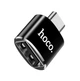 Перехідник адаптер Hoco UA5 з Type-C на USB (3A, OTG, для комп'ютера, ноутбука, макбука, телефону, Type-C, тайпси) - Чорний - зображення 1