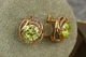 Сережки Xuping Jewelry кутюр"є із салатовими каменями 1,8 см золотисті - зображення 2