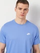 Футболка хлопковая длинная мужская Nike M Nsw Club Tee AR4997-450 S Молочно-серая (0196968746408) - изображение 4