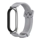 Ремешок силиконовый с металлической капсулой Mi Jobs Premium Comfort для фитнес браслета Xiaomi Mi Band 7 серый + серебро (mrk3970) - изображение 1