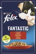 Влажный корм Purina Felix Fantastic для взрослых котов кусочки в желе с говядиной 78шт*85г - изображение 1
