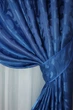 Комплект готовых штор VR-Textil Жаккард Вензель № 475ш Синий 150х290 см 2 шт (30-216) - изображение 4