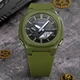 Часы наручные мужские Skmei 2091BKGYBK 5 ATM 46 мм Green - изображение 2