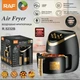 Аерофритюрниця електрична RAF R.5232, 5,8 л, 1500W, Чорний - изображение 4