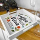 Поднос квадратный с дерева Coffee now wine later 30x30x4 см - изображение 2