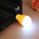 USB LED Лампочка 2W / 5В, Портативная светодиодная USB лампа для павербанка, аварийного освещения, мини светильник подсветка фонарик ночник, Желтая - изображение 6