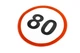 Наклейка ограничения скорости 80 - изображение 1