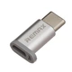 Переходник Micro USB to Type-C REMAX RA-USB1 адаптер вилка гнездо серебристый - изображение 1