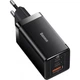 Сетевое зарядное устройство Baseus GaN5 Pro 2C+U 65W + кабель (Type-C to Type-C 100W (1m)) Black (CCGP120201) - изображение 1