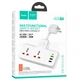 Мережевий зарядний пристрій Hoco AC12A Reise (PD30W/1C3A) +Socket White - зображення 6