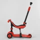 Самокат беговел-трансформер 3 в 1 Best Scooter BS-71899 Красный с тормозами подсветкой сиденьем - изображение 3