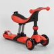 Самокат беговел-трансформер 3 в 1 Best Scooter BS-71899 Красный с тормозами подсветкой сиденьем - изображение 5