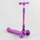 Детский самокат беговел-трансформер 3 в 1 Best Scooter BS-26566 Фиолетовый с сиденьем и подсветкой колес - изображение 5