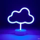 Неоновый ночник - светильник Облачко Neon Decoration Lamp (25x20x10 см, USB, 3хАА, 5 В, лампа облако) - Синий - изображение 2