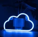 Настенный декоративный неоновый светильник - ночник Облачко Neon Decoration Lamp Астронавт (30х19 см, USB, 3хАА) - Синий - изображение 2