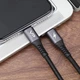 Кабель Veron Braided CL09 Type-C - Lightning (PD 20W, 1 метр, лайтинг, тканевая оплетка, нейлон) - черный - изображение 2