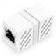 Соединитель витой пары RJ45 UGREEN NW114 Cat7 Cat6 Cat5e разъем-удлинитель Ethernet White (20311) - изображение 1