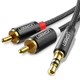 Кабель аудио Ugreen AV116 2RCA to 3.5mm стерео разветвитель 2 м (60241) - изображение 1