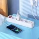 Сетевой фильтр удлинитель Hoco NS1 / высокая мощность 4000W / 4 розетки / Type-C PD20W / 2*USB 18W / длина кабеля 1.8м (white) - изображение 4