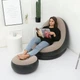Надувное кресло с пуфом-подставкой для ног AIR SOFA Brown - изображение 2