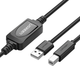 Kabel Ugreen USB Type-A - USB Type-B 15 m Black (6957303813629) - obraz 1