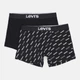 Zestaw majtek męskich typu bokserki bawełnianych 2 szt Levi's Logo Aop Boxer Brief Org Co 701227428-003 M Czarny (8720245581639) - obraz 1