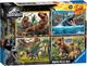 Puzzle Ravensburger Jurassic World Bumper 4 x 100 elementów (4005556056194) - obraz 1