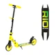 Дитячий двоколісний самокат Best Scooter "RIO" R-35959 зі складною конструкцією та переднім амортизатором, Жовтий - зображення 1