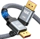 ​Кабель Highwings Displayport v2.1 16K@60Hz, 8K@120Hz, 4K@240Hz 80Gbps 1.8м серый - изображение 1