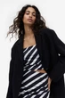 Топ H&M 061160495_blackwhite M Черный/Белый - изображение 2