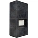 Камінна топка Kratki FLOKI BOX 8 kW Ø 160 в обудові з керамограніту OSSIDO NERO - изображение 1