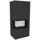 Камінна топка Kratki FLOKI BOX лівий 8 kW Ø 160 в обудові з керамограніту NATURALI ARDESIA NERO A SPACCO - изображение 1