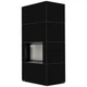 Камінна топка Kratki FLOKI BOX 8 kW Ø 160 в обудові з керамограніту NERO ASSOLUTO - изображение 3